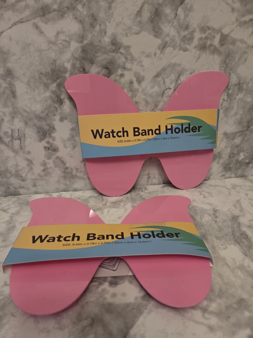 Pink Butterfly Watch Band Holder Display - Hold 5 Bands